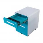 ISO14001 ISO18000 Round Edge Steel Mobile Pedestals 156cm  With Three Drawers