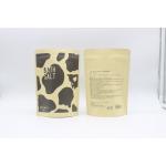 Coffee / Tea 250g Kraft Paper Zipper Pouch 10 Colors Rotogravure Printing Resealable for sale