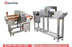 China Detection Speed Adjustable Industrial Metal Detector Conveyor For Dairy / Beverages supplier