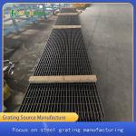 8m Long Span Toothed Steel Grating Customized Press Welding Process for sale