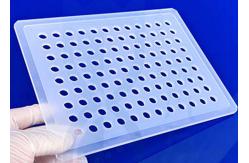 China Customized Transparent Laser Boring Quartz Glass Plate Acid Resistance supplier