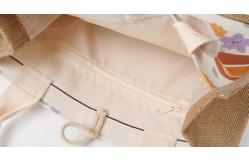 China Personalised Burlap Tote Jute Bags Custom Printing Christmas With Handles supplier