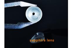 China Fan Shaped Polished / Unpolished Sapphire Lens Glasses Al2O3 Single Crystal supplier