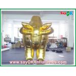 Inflatable Cowboy Golden Event Inflatable Bull 0.5mm PVC Tarpaulin 4M - 8M Height ROHS for sale