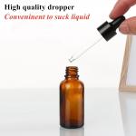 Cosmetic Glass Bottle Amber Serum Dropper Bottle 30ml 50ml 60ml Amber Luxury Essential Oil Glass dropper Bottle for sale