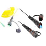 IP67 Glass Fiber Optic Cable With SC LC Or MPO Connectors Jacket OD 0.9MM 2MM 3MM for sale