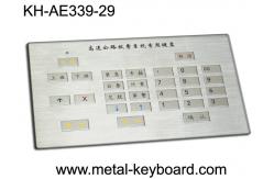 China Customized Rugged Industrial Metal Keyboard for Charging Kiosk with 29 Keys supplier