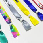 Wholesale Custom Fabric Woven Wristbands With Logo Pattern Barcode Soft Polyester Wristband