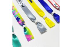 China Wholesale Custom Fabric Woven Wristbands With Logo Pattern Barcode Soft Polyester Wristband supplier