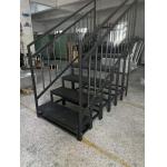 6-step Stage Stairs Square Pattern Aluminum Alloy and Plywood Choir Stand for sale