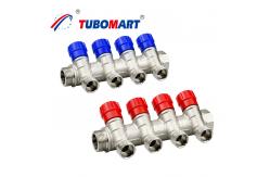China Brass Pex Pipe Manifold 2 - 12 Port Water Underfloor Heating Manifold supplier