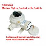 10A marine nylon watertight receptacles with switchCZKS201 1144/2/FS IP56 for sale