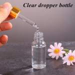 15ml 20ml 50ml 100ml luxury empty Clear Transparent Serum hair Essential Oil Glass Dropper Bottle for skincare for sale