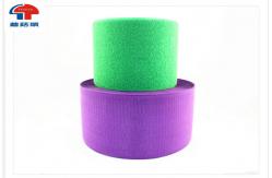China Green Nylon Sew On Hook and Loop Tape Strong Sticky 135mm Width supplier