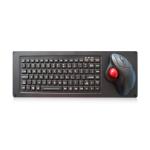 EMC Silicone Rubber Keyboard With optical Trackball Aluminum Housing for sale