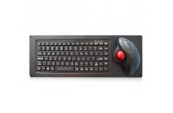 China EMC Silicone Rubber Keyboard With optical Trackball Aluminum Housing supplier