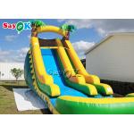 Inflatable Bouncy Slides Water Slide Bounce House Backyard Double Lane PVC Jungle Inflatable Stair Water Slide With Pool for sale