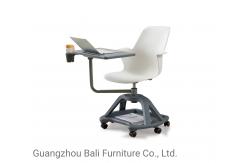 China Modern Swivel Office PP Plastic Training Room Chairs with Writing Tablet supplier