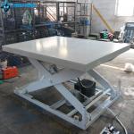 4 Tons Electric Stationary Lift Table Stationary Scissor Lift Mechanism White Fixed Scissor Lift Platform for sale