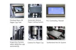 China Grey / White High Speed Paper Cup Machine , PLC Paper Cup Making Machine supplier