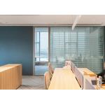 Glass Partition Wall With Smart Electric Louver Partitions For Modern Spaces Electric Blinds for sale