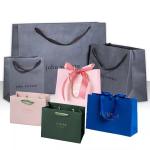Custom Printed Paper Tote Gift Bags Ribbon Handle For Boutique for sale