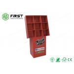 Supermarket Promotion Customized Printing Portable Corrugated Carton Floor Cardboard Display Stand for sale