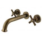 Gold 360 Rotate Wall Mounted 304 SUS Concealed Bath Shower Mixer