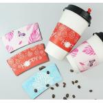 Biodegradable Paper Cup Sleeve 12oz Hot Coffee Food Grade Corrugated Kraft Paper for sale