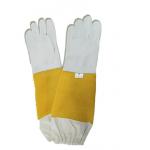 Professional Grade White Sheepskin Gloves for Beekeeping with Ventilated Cuff 470mm to 500mm Length for sale