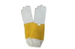 China High quality white sheepskin beekeeping gloves with yellow soft ventilated supplier