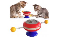 China Cat Interactive Pet Toys Gyro Turntable Catnip Ball ABS OEM supplier