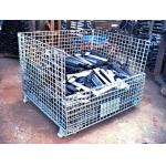Transport Cargo Collapsible Wire Containers Hot Dipped Galvanized Stacking 4 Tiers for sale