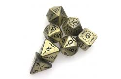 China Hand Carved Black Collection Metal D4 Dice Set Polyhedral  Durable supplier
