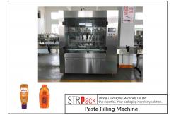 China PLC Control 8 Nozzles Paste Filling Machine , 400G Glass Jam Jar Filling Machine supplier