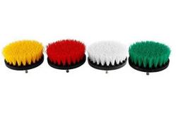 China 4PCS 4 Drill Brush Set Soft Medium and Stiff Power Scrubbing Brush supplier