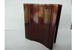 China Wood Grain Imitating Finish Aluminum Extrusion Window Frame Aced And Alkali Resistant supplier