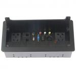 Brushed Cover Desktop Flip Up Power Outlet Universal Standard With Network Port for sale