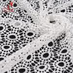 African Style Guipure Water Soluble Lace 100% Polyester Milk Silk Embroidered Fabric for sale