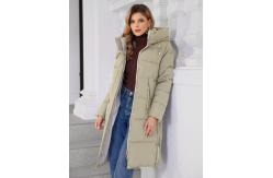 China Closure Female Frost Jacket In Black With Zipper And Snap Fastener supplier