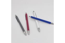 China Aluminum Barrel Soft Coating Soft Touch Press Ballpoint Pen School Stationary supplier