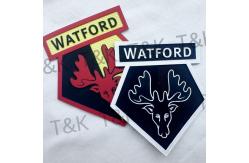 China Silk Screen Printed Label Heat Transfer Patches Silicone For Garment supplier