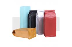 China Custom Eight Side Seal Flat Bottom Coffee Bag 250g 500g 1000g With Valve supplier