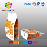 Custom Printed Eight Side Sealed Snack Bag Packaging With Zipper And Window for sale
