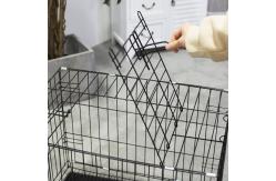 China Foldable Stainless Steel 60x41x49cm Foldable Pet Cages supplier