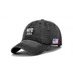 Black Soft Denim Baseball Cap 3D Embroidery Logo Not Faded Not Deformation for sale