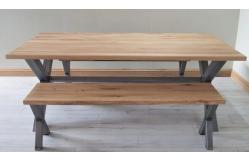 China X SHAPED STEEL BENCH LEGS WITH TOP SUPPORT BAR supplier