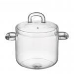 Customized 700ml Handmade Borosilicate Saucepan Glass Pot