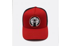 China Classic 5 Panel Trucker Cap With Curved Brim Mesh Plastic Buckle Cap supplier