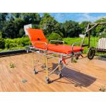 China Durable Rubber Wheels Ambulance Collapsible Stretcher 75° Maximum Backrest Adjustment manufacturer
